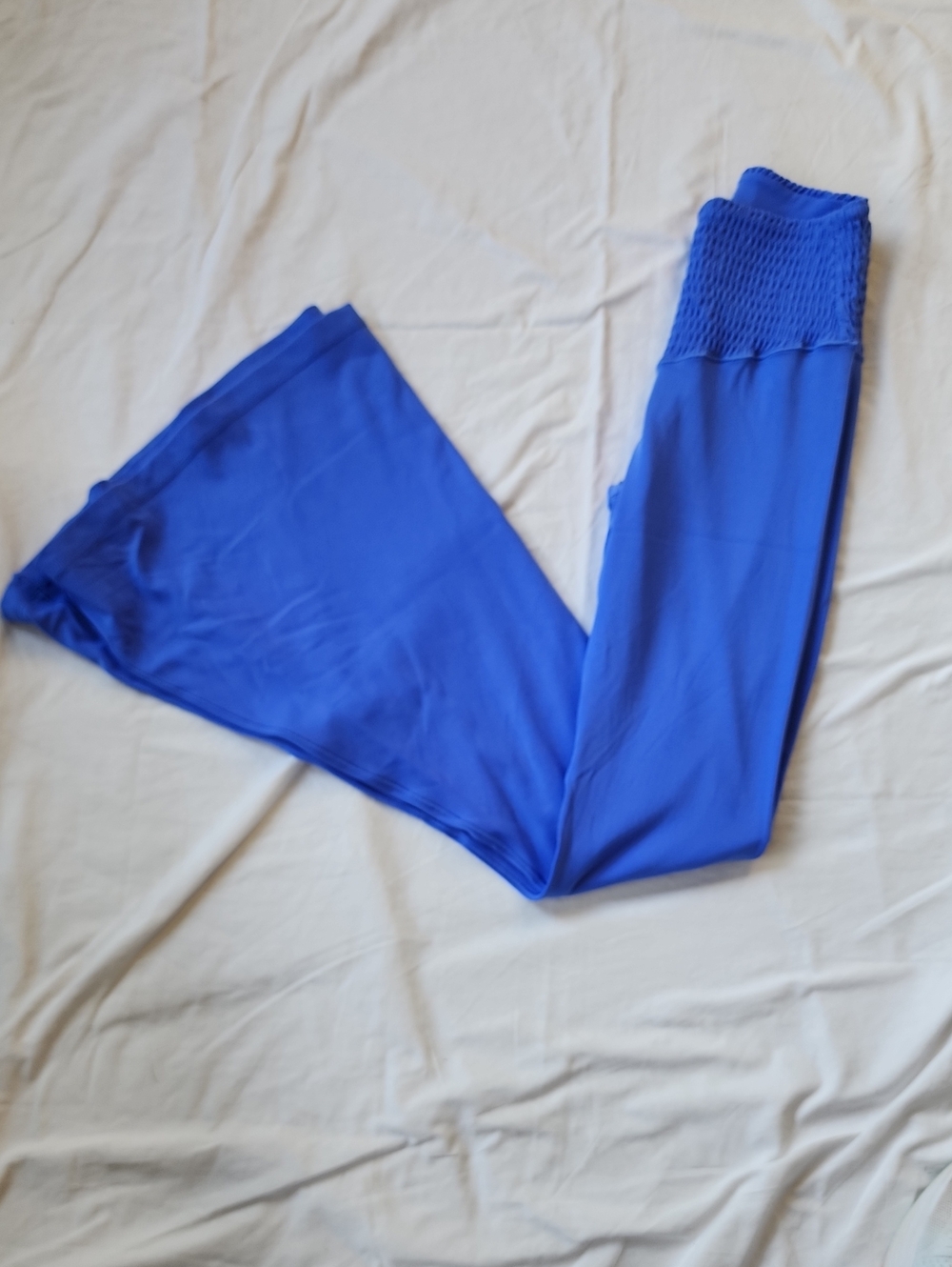 Offline Aerie Smocked Waist Bell Bottom Periwinkle Pants XS